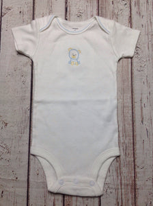 Carters White & Baby Blue Top