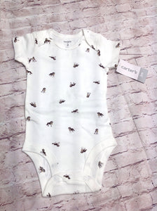 Carters White & Beige Dogs Top