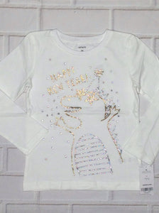 Carters White & Gold New! Top