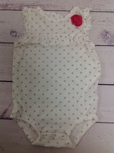 Carters White & Gray One Piece