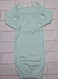 Carters White & Green Gown