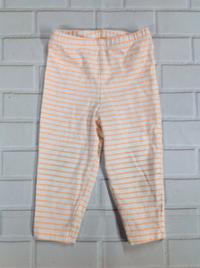 Carters White & Orange Leggings