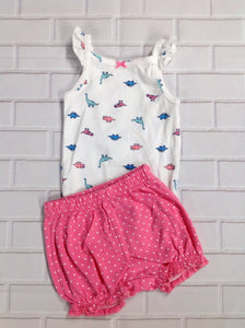 Carters White & Pink 2 PC Outfit