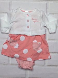 Carters White & Pink 2 PC Outfit