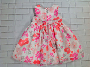 Carters White & Pink Flowers Dress