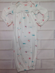 Carters White & Pink Gown