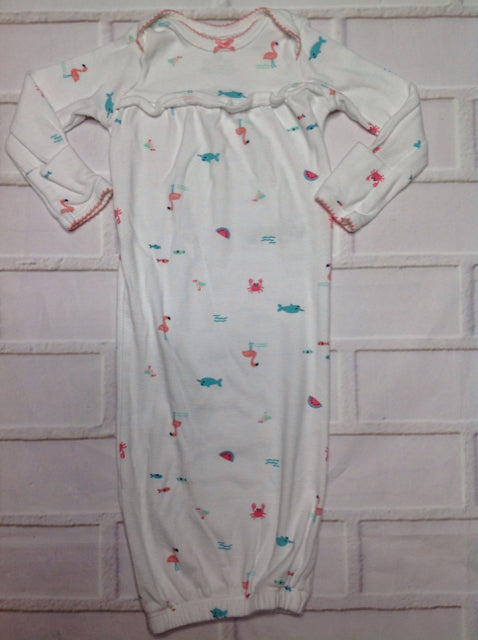 Carters White & Pink Gown