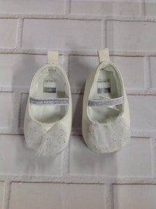 Carters White & Silver Shoes