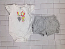 Carters White Print 2 PC Outfit