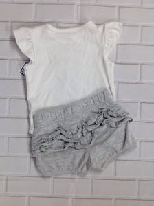 Carters White Print 2 PC Outfit