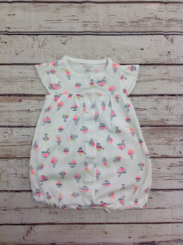 Carters White Print One Piece