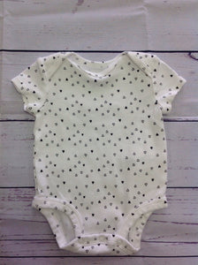 Carters White Print Onesie