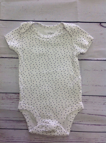 Carters White Print Onesie