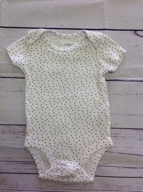 Carters White Print Onesie