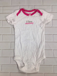 Carters White Print Onesie