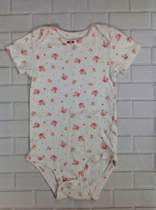 Carters White Print Onesie