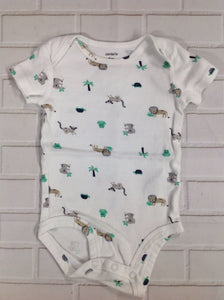 Carters White Print Onesie