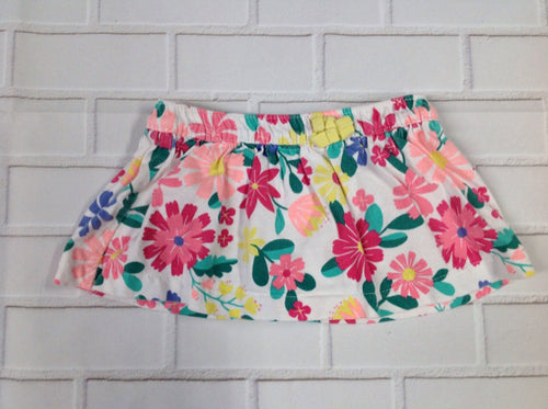 Carters White Print Skort