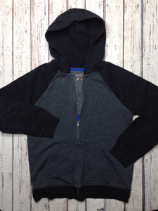 Cat & Jack Black & Gray ZIP-UP WITH HOOD Sweatshirt