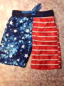 Cat & Jack Blue & Red STARS & STRIPES Swimwear