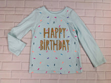 Cat & Jack Blue Print Birthday Top