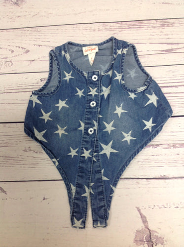 Cat & Jack Denim Print Top