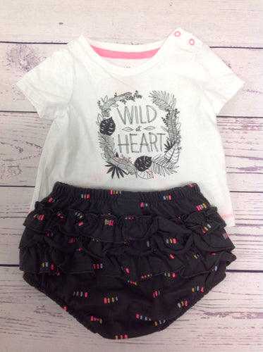 Cat & Jack GRAY & WHITE 2 PC Outfit