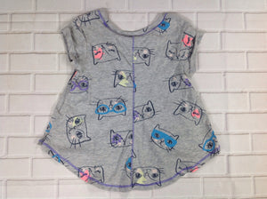 Cat & Jack GRAY PRINT Cats Top