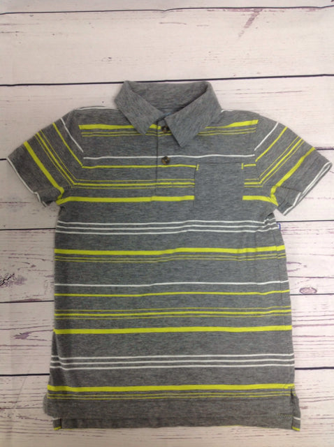 Cat & Jack Gray & Yellow Stripe Top