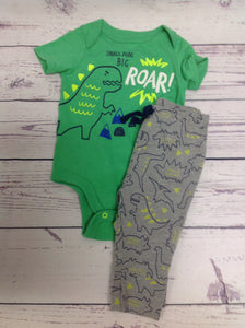 Cat & Jack Green & Gray 2 PC Outfit