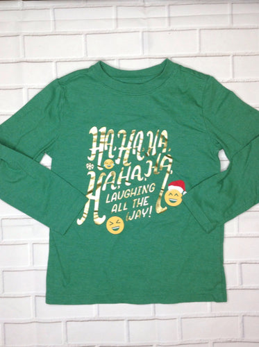 Cat & Jack Green Emoji Top