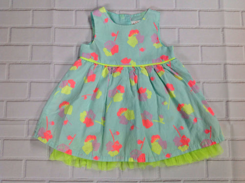 Cat & Jack Green Print Dress