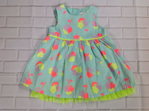 Cat & Jack Green Print Dress