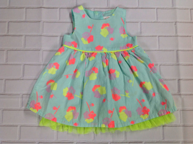 Cat & Jack Green Print Dress