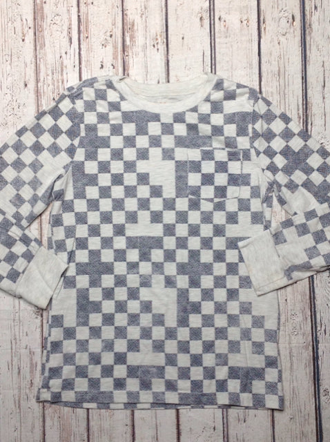 Cat & Jack OFF-WHITE & BLACK Plaid Top