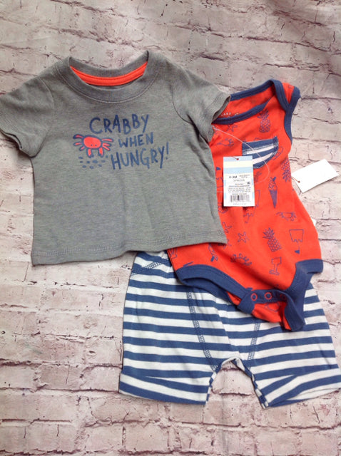 Cat & Jack Orange & Blue 3 PC Outfit