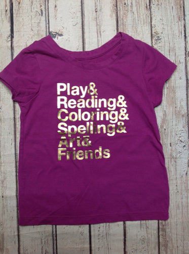 Cat & Jack Purple & Gold Top