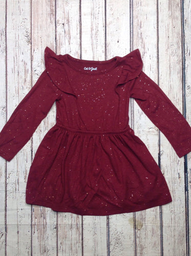 Cat & Jack RED & GOLD Dress