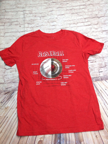 Cat & Jack Red Print Baseball Top