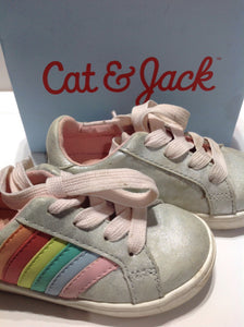 Cat & Jack Silver & Pink Sneakers