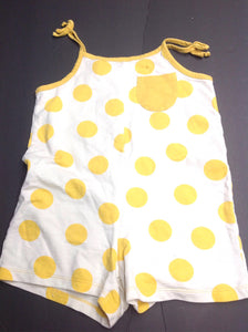 Cat & Jack Yellow & White Polka Dots One Piece