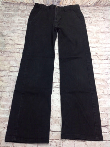 Chaps Black Solid Pants