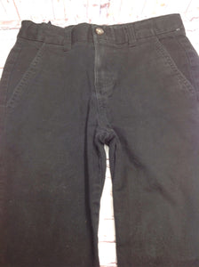 Chaps Black Solid Pants