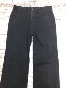 Chaps Black Solid Pants
