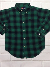 Chaps Blue & Green Plaid Top