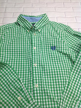 Chaps Green & White Plaid Top