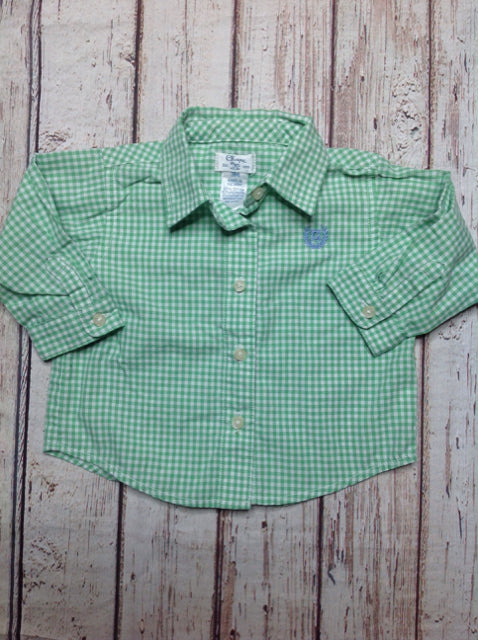 Chaps Green & White Top