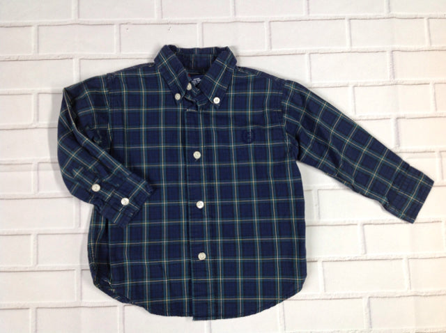 Chaps NAVY & GREEN Checkered Top