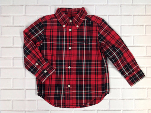 Chaps Red & Black Top