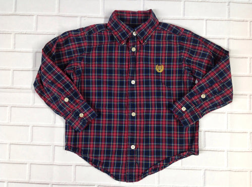 Chaps Red & Blue Plaid Shirt